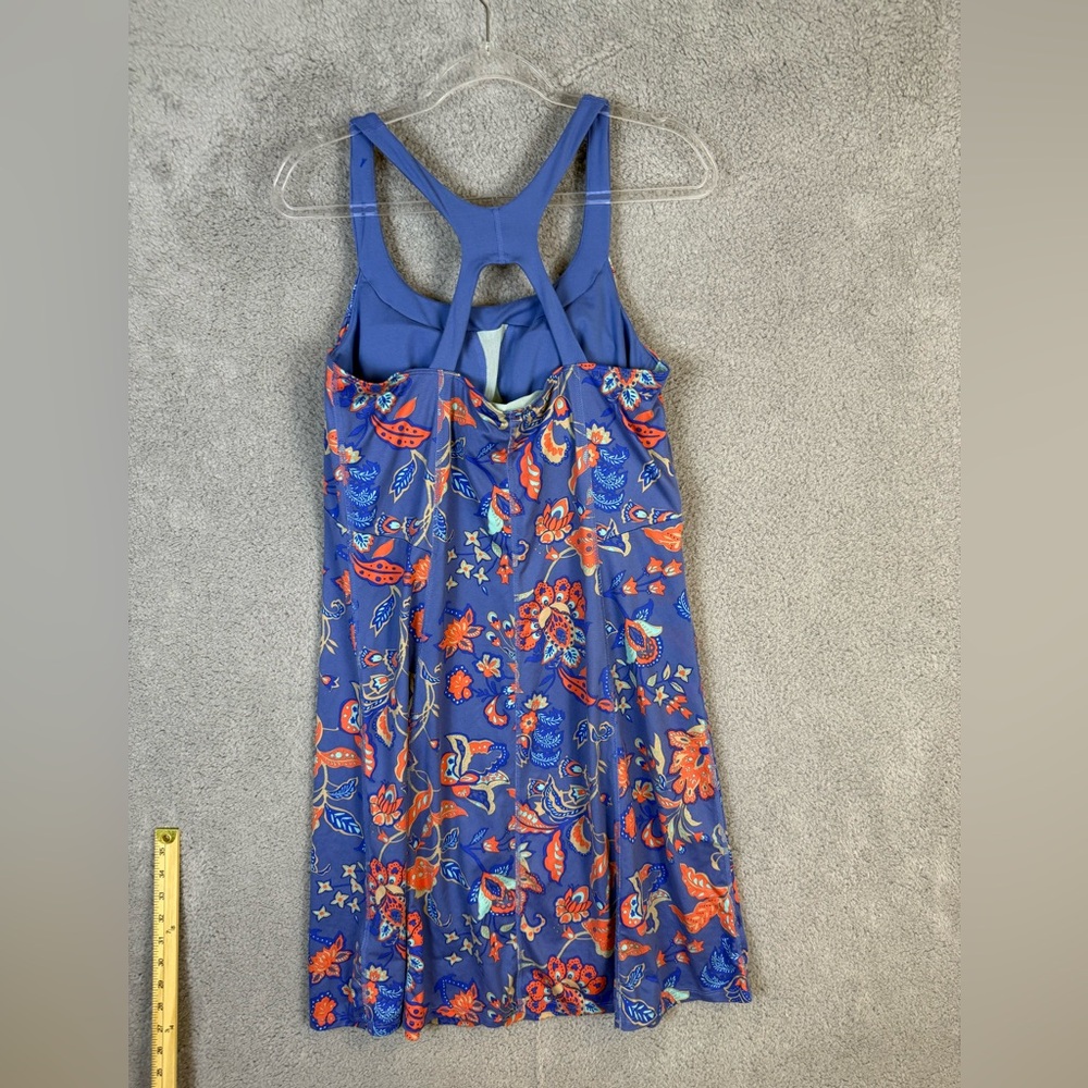 The North Face Women's Blue and Orange athleisure racer back dress large - Picture 3 of 9